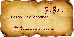 Felhoffer Zsombor névjegykártya
