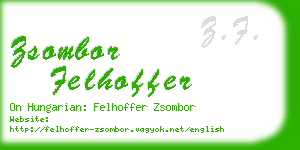 zsombor felhoffer business card